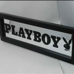 PLAYBOY black framed mirror